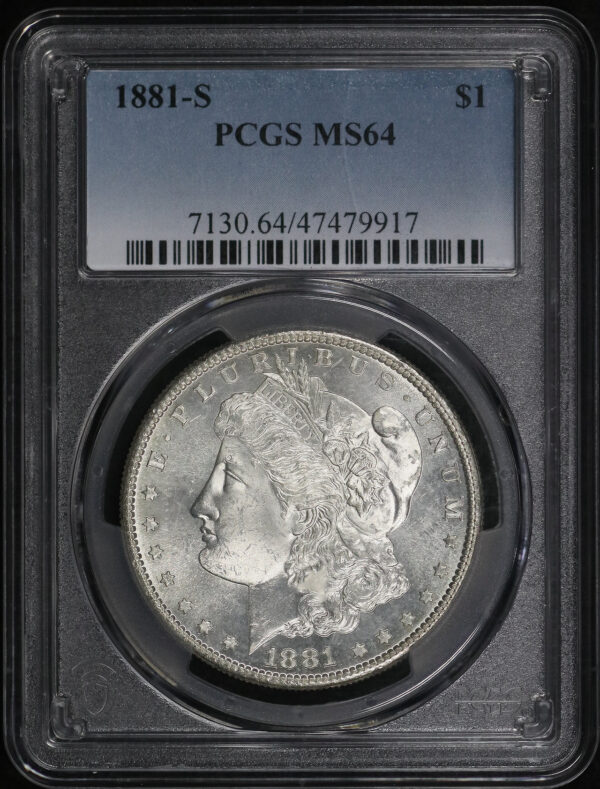 Obverse of this 1881-S Morgan Dollar PCGS MS-64