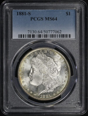 Obverse of this 1881-S Morgan Dollar PCGS MS-64