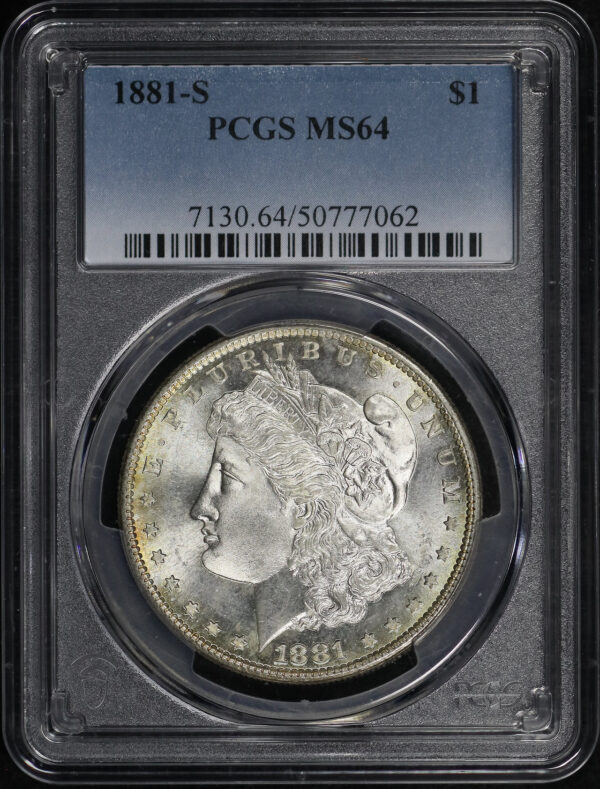 Obverse of this 1881-S Morgan Dollar PCGS MS-64