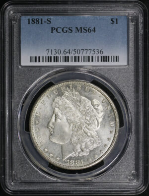 Obverse of this 1881-S Morgan Dollar PCGS MS-64