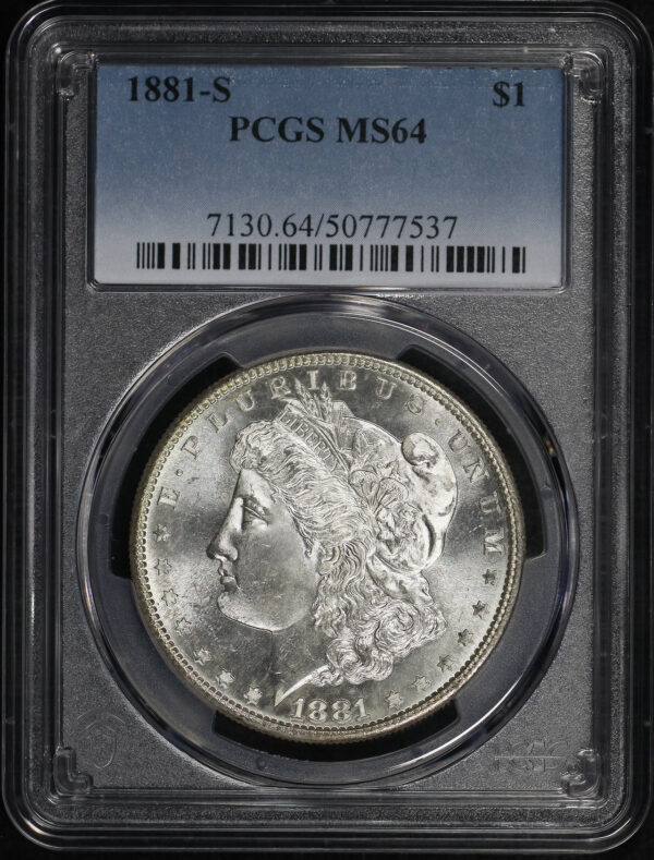 Obverse of this 1881-S Morgan Dollar PCGS MS-64