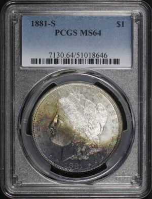 Obverse of this 1881-S Morgan Dollar PCGS MS-64