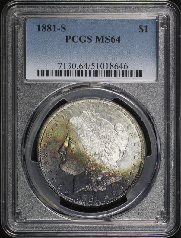 Obverse of this 1881-S Morgan Dollar PCGS MS-64