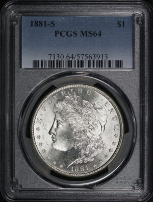 Obverse of this 1881-S Morgan Dollar PCGS MS-64
