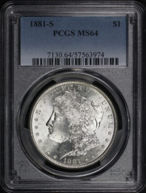 Obverse of this 1881-S Morgan Dollar PCGS MS-64