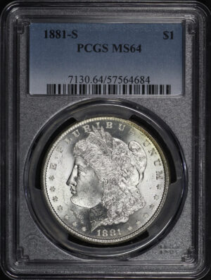 Obverse of this 1881-S Morgan Dollar PCGS MS-64