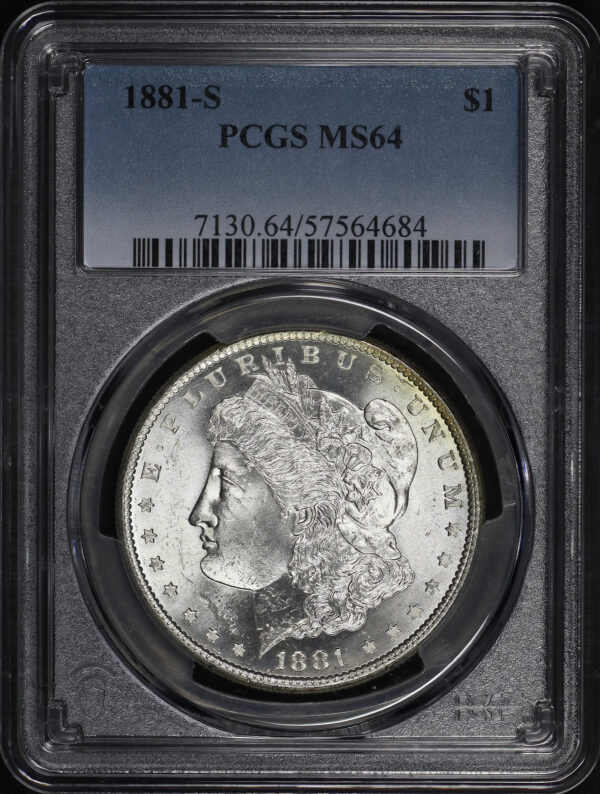 Obverse of this 1881-S Morgan Dollar PCGS MS-64