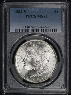 Obverse of this 1881-S Morgan Dollar PCGS MS-64