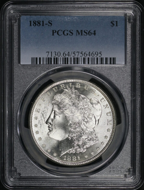 Obverse of this 1881-S Morgan Dollar PCGS MS-64