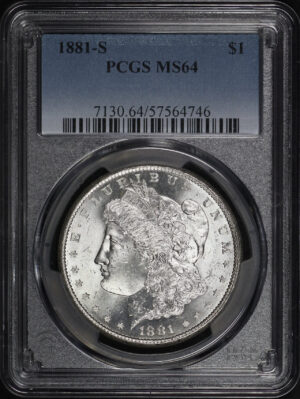 Obverse of this 1881-S Morgan Dollar PCGS MS-64