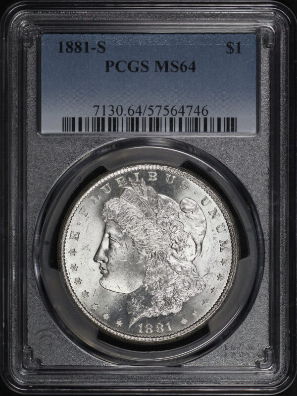 Obverse of this 1881-S Morgan Dollar PCGS MS-64
