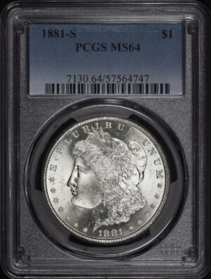Obverse of this 1881-S Morgan Dollar PCGS MS-64