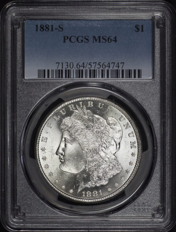 Obverse of this 1881-S Morgan Dollar PCGS MS-64