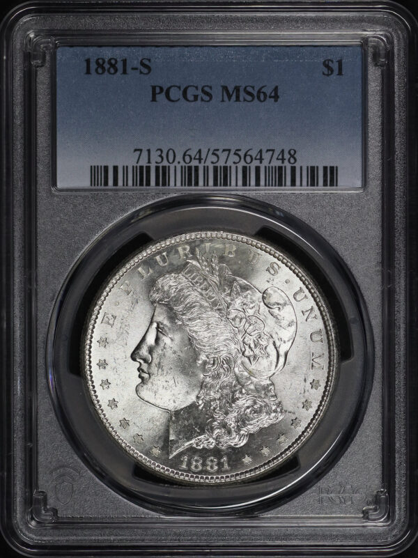 Obverse of this 1881-S Morgan Dollar PCGS MS-64