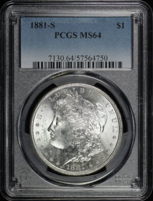 Obverse of this 1881-S Morgan Dollar PCGS MS-64