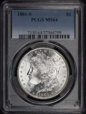 Obverse of this 1881-S Morgan Dollar PCGS MS-64