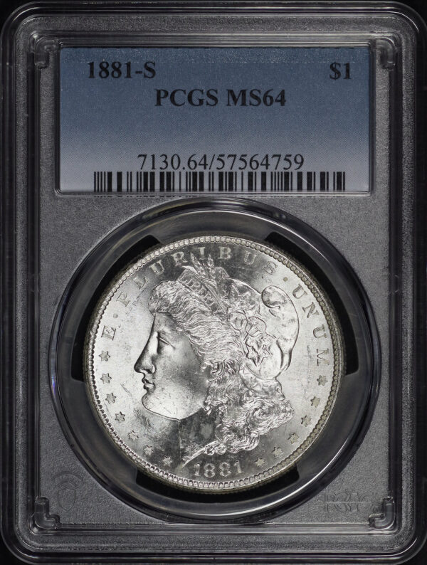 Obverse of this 1881-S Morgan Dollar PCGS MS-64