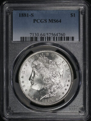 Obverse of this 1881-S Morgan Dollar PCGS MS-64