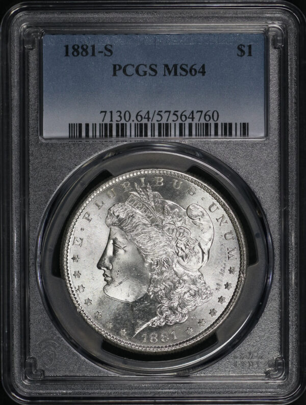 Obverse of this 1881-S Morgan Dollar PCGS MS-64