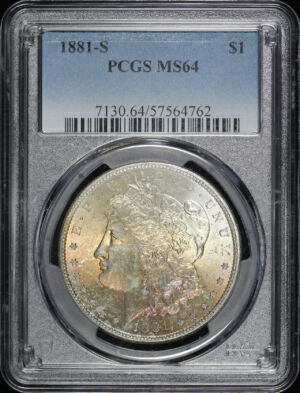 Obverse of this 1881-S Morgan Dollar PCGS MS-64