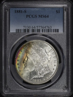 Obverse of this 1881-S Morgan Dollar PCGS MS-64