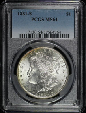 Obverse of this 1881-S Morgan Dollar PCGS MS-64