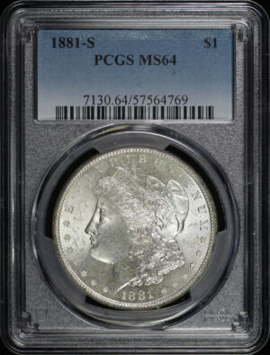 Obverse of this 1881-S Morgan Dollar PCGS MS-64