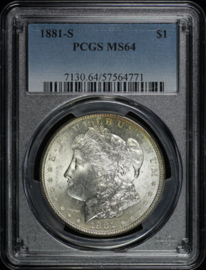 Obverse of this 1881-S Morgan Dollar PCGS MS-64
