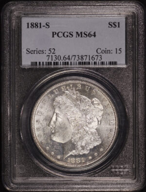 Obverse of this 1881-S Morgan Dollar PCGS MS-64