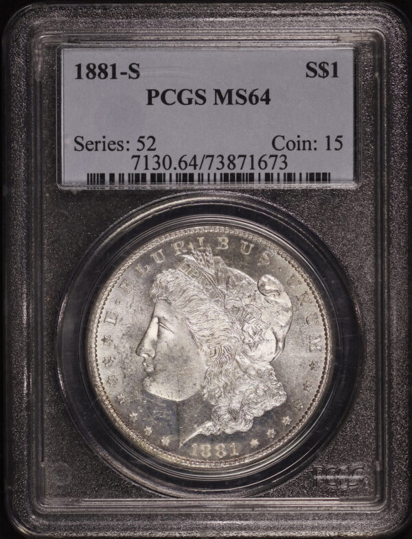 Obverse of this 1881-S Morgan Dollar PCGS MS-64