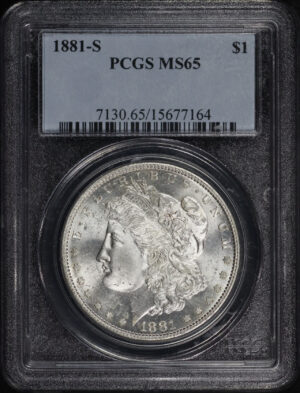 Obverse of this 1881-S Morgan Dollar PCGS MS-65