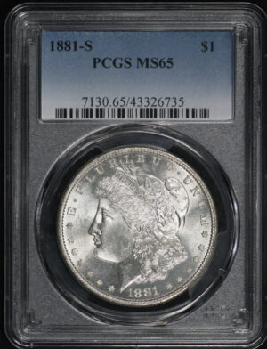 Obverse of this 1881-S Morgan Dollar PCGS MS-65