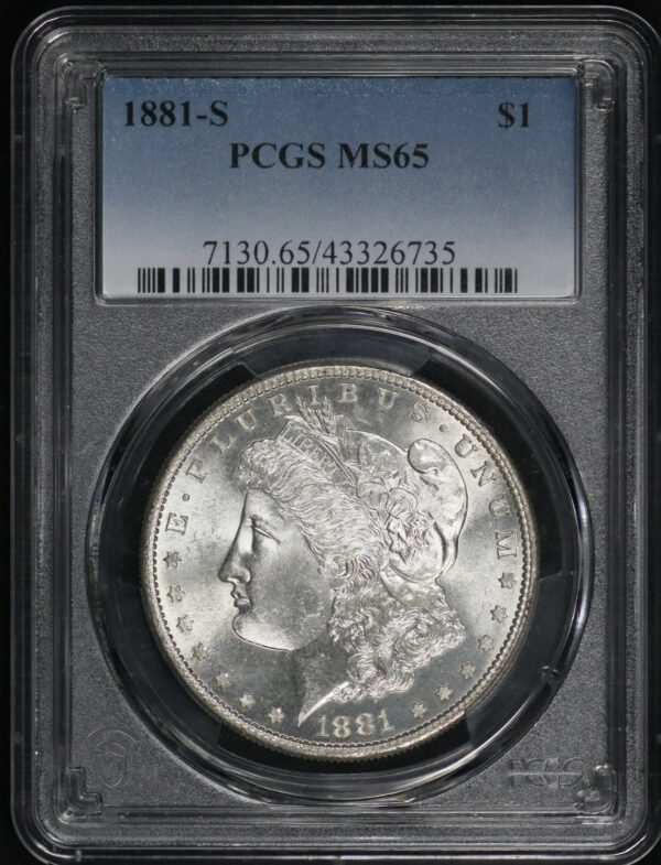 Obverse of this 1881-S Morgan Dollar PCGS MS-65
