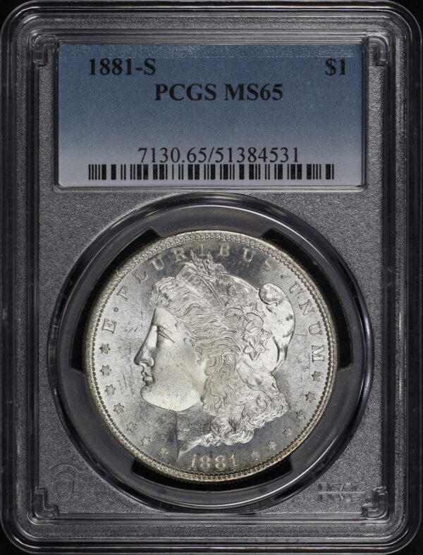 Obverse of this 1881-S Morgan Dollar PCGS MS-65