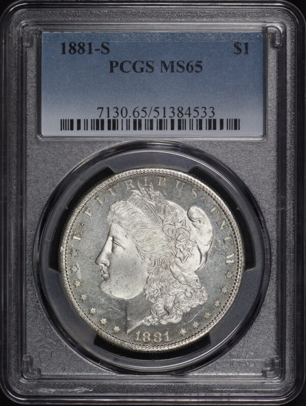 Obverse of this 1881-S Morgan Dollar PCGS MS-65