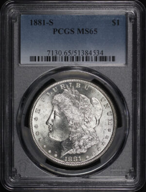 Obverse of this 1881-S Morgan Dollar PCGS MS-65