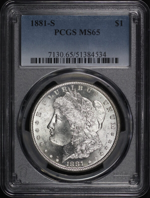 Obverse of this 1881-S Morgan Dollar PCGS MS-65