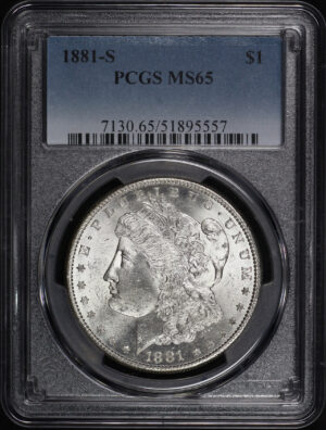 Obverse of this 1881-S Morgan Dollar PCGS MS-65