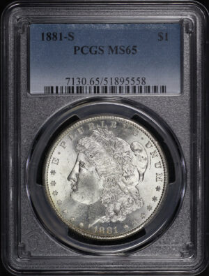 Obverse of this 1881-S Morgan Dollar PCGS MS-65