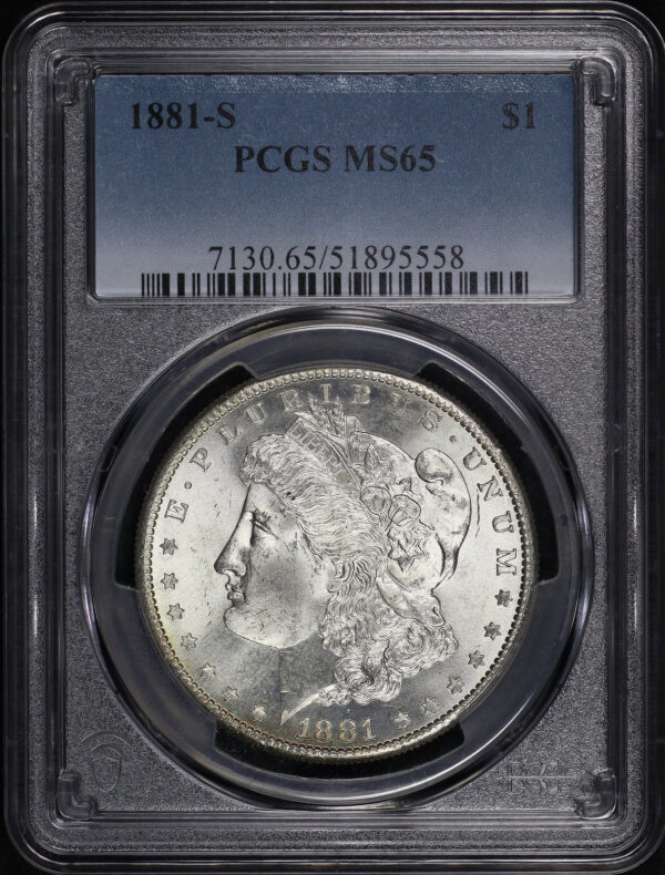 Obverse of this 1881-S Morgan Dollar PCGS MS-65