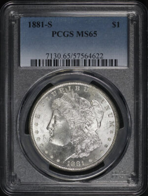 Obverse of this 1881-S Morgan Dollar PCGS MS-65