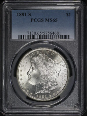 Obverse of this 1881-S Morgan Dollar PCGS MS-65