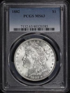 Obverse of this 1882 Morgan Dollar PCGS MS-63