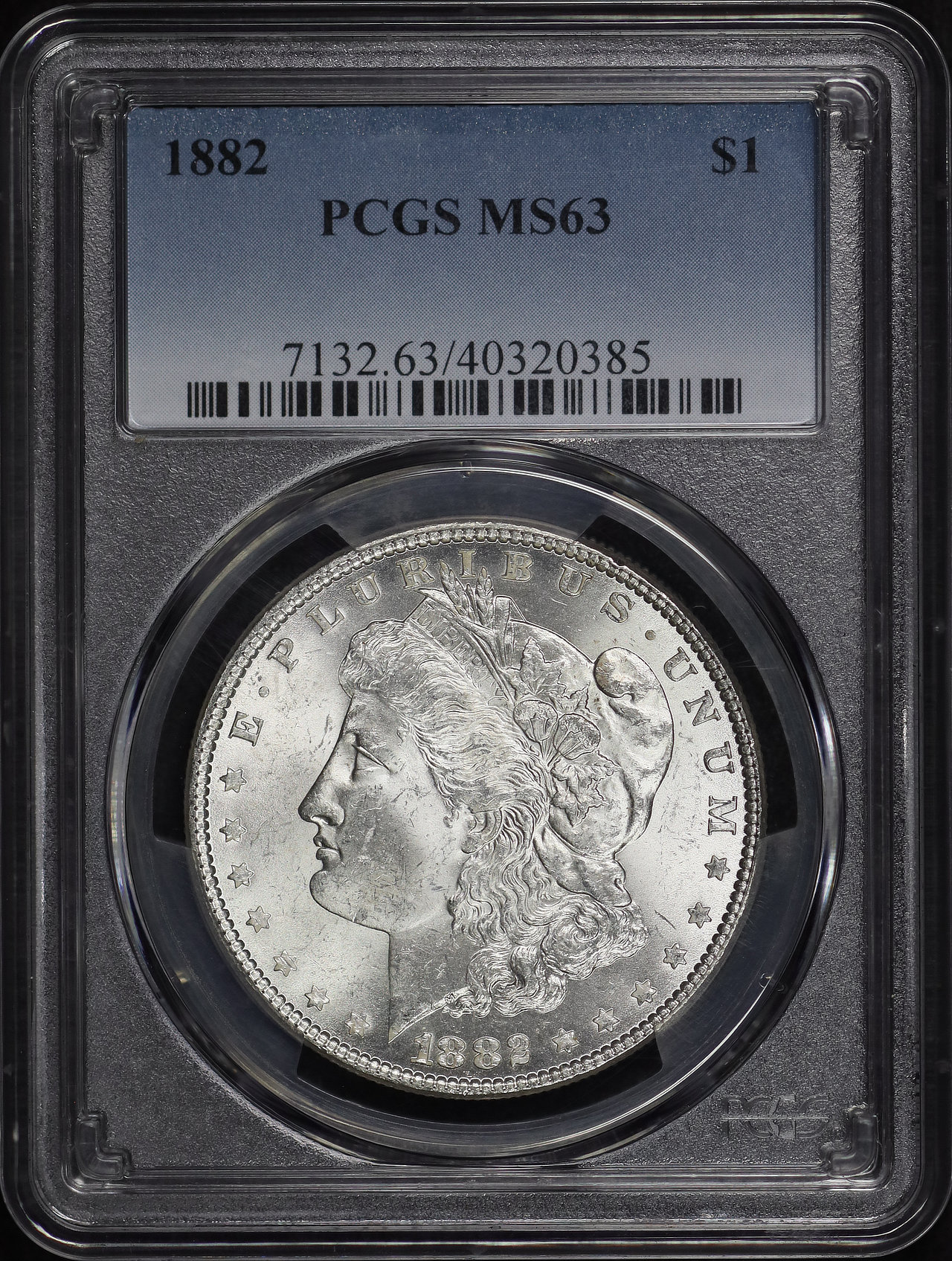 Obverse of this 1882 Morgan Dollar PCGS MS-63