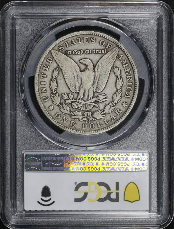 Reverse of this 1882-CC Morgan Dollar PCGS F-15