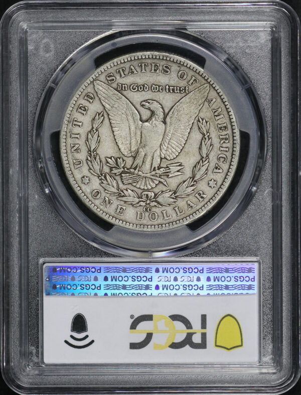 Reverse of this 1882-CC Morgan Dollar PCGS F-15