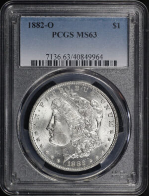 Obverse of this 1882-O Morgan Dollar PCGS MS-63