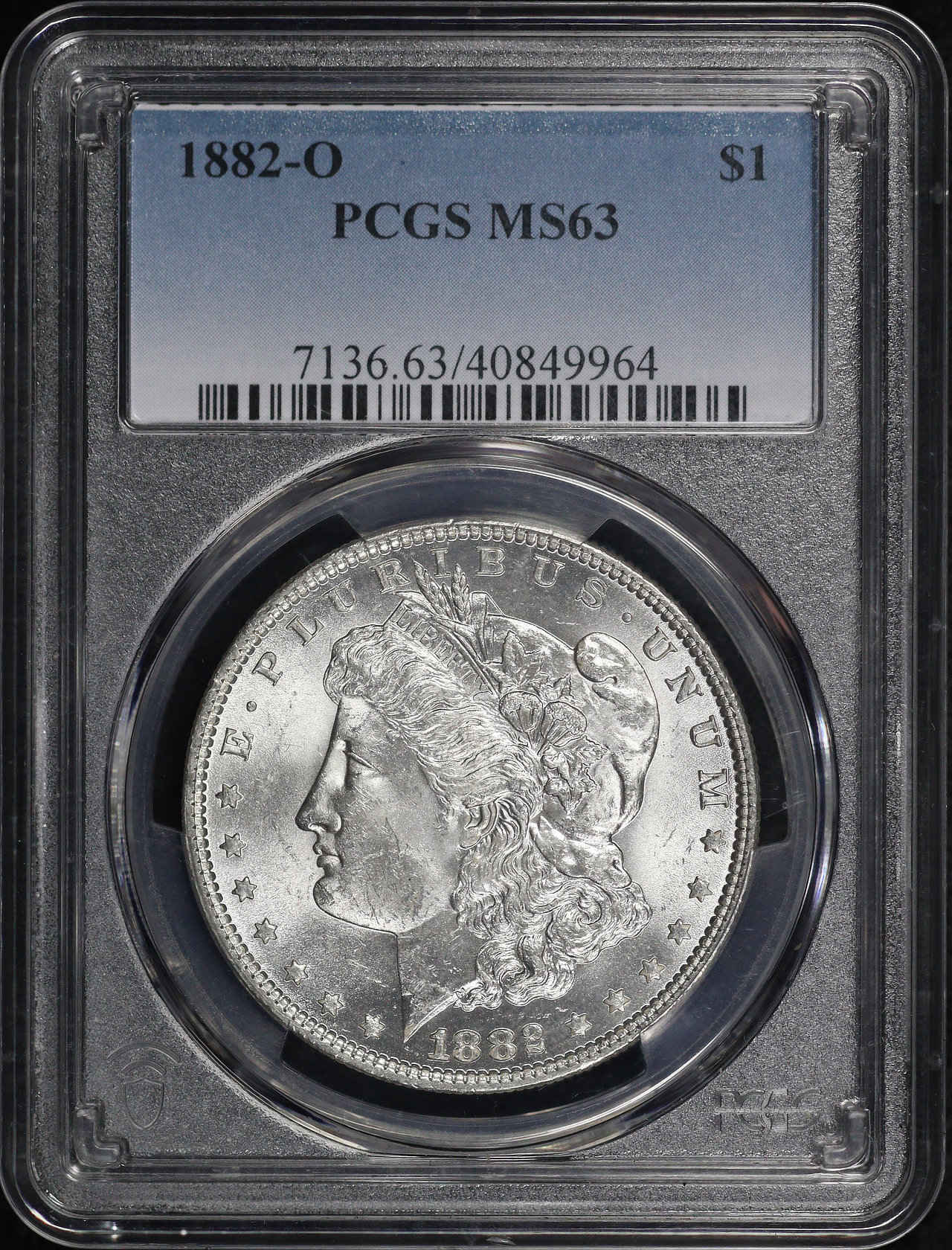 Obverse of this 1882-O Morgan Dollar PCGS MS-63