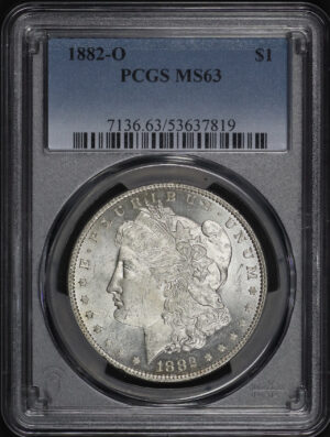 Obverse of this 1882-O Morgan Dollar PCGS MS-63