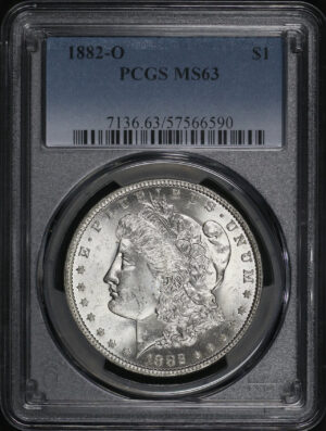 Obverse of this 1882-O Morgan Dollar PCGS MS-63